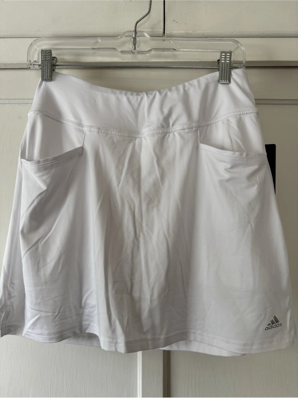 adidas White Golf Skort with Subtle Logo Sz S